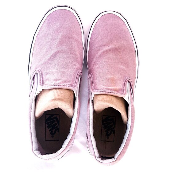 Womens Vans Classic Slip On Sea Fog Purple Shoe - Picture 7 of 10
